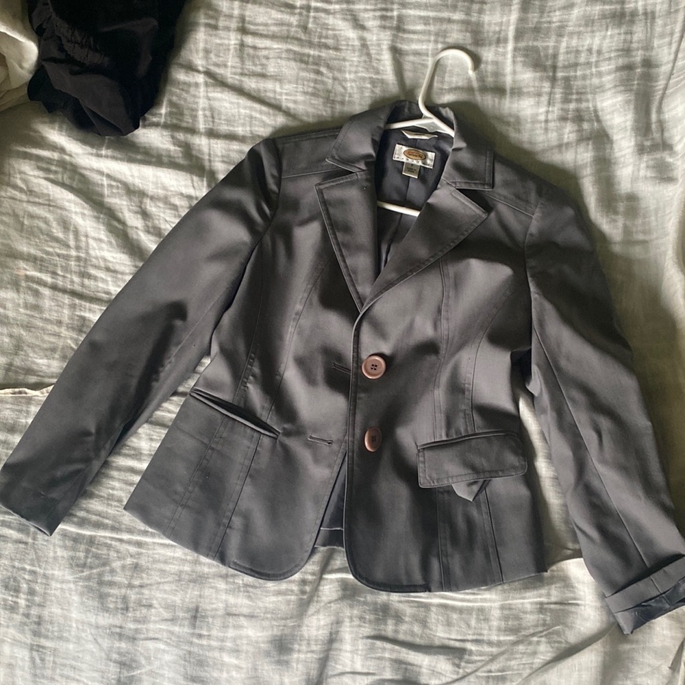 Talbots stretch long sleeve blazer jacket